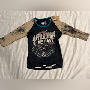 AFFLICTION LIVE FAST shirt- Women’s SIZE XL, BNWT